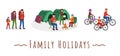 Family holidays set Royalty Free Stock Photo