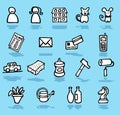 Family,home,adults icons set Royalty Free Stock Photo