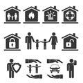 Family Home and Auto Insurance Icon Designs