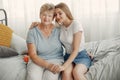 Beautiful grandmother with her granddaughter Royalty Free Stock Photo