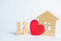 Family and home love concept. House of lovers. Affordable housing for young families. Accommodation for lovers of couples. Royalty Free Stock Photo