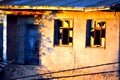 Family home in ruins.