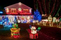 Family house decorated for Christmas celebration