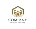 Family house logo concept Royalty Free Stock Photo