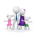 Family hug 3d people logo