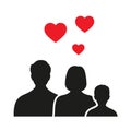 Family Icon in trendy style isolated on white background. Parents symbol for your web site design, logo, app, UI.