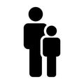 Family Icon Vector Flat Color People Sign Symbol in Pictogram illustration
