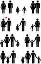 Family Icons (man, woman, boy, girl)