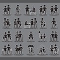 family icons. Vector illustration decorative design Royalty Free Stock Photo