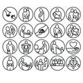 family icons. Vector illustration decorative design Royalty Free Stock Photo