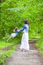 Family Ideas and Concepts. Mother and Her Little Smiling Daughter Royalty Free Stock Photo