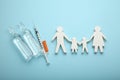Family immunization concept. Flu vaccine for children Royalty Free Stock Photo