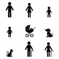 Family infographic icons collection Royalty Free Stock Photo