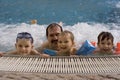 Family in jacuzzi Royalty Free Stock Photo