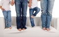 Family in jeans Royalty Free Stock Photo