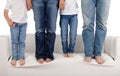 Family in jeans Royalty Free Stock Photo