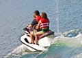 Family on Jet Ski Royalty Free Stock Photo