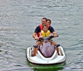 Family on a Jet Ski Royalty Free Stock Photo