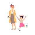 Family journey flat icon. Colored vector element from airport collection. Creative Family journey icon for web design