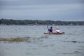 Family kayaking Kingsley Lake Starke Florida Royalty Free Stock Photo