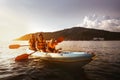 Family kayaking travel sea concept Royalty Free Stock Photo