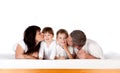 Family kissing Royalty Free Stock Photo