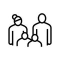 family law dictionary line icon vector illustration Royalty Free Stock Photo