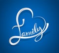 Family lettering heart