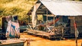 Family life in a flotating village on Tonle Sap lake