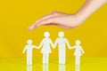 Family life insurance, protecting family, family concepts. Royalty Free Stock Photo