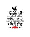 Family is a symphony of love, where every note is as unique as a bird\'s song, vector Royalty Free Stock Photo