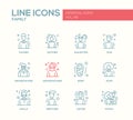 Family - line design icons set Royalty Free Stock Photo