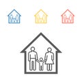 Family line icon. Vector signs for web graphics