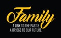 Inspirational family quotes and motivational vector design.