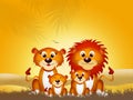 Family of lions