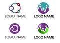 Family Logo Design Template. Teamwork chain logo. Royalty Free Stock Photo
