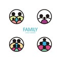 Family Logo Set with many variation Royalty Free Stock Photo