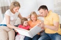 Family Looking At Photos In Photobook