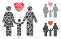 Family love Composition Icon of Bumpy Items