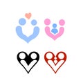 Family and love design logos vector
