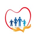 Family love logo vector