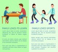 Family Loves to Learn and Sports Bright Cards