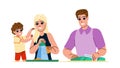 family lunch vector