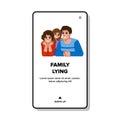 family lying vector