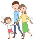 Good family to take a walk Royalty Free Stock Photo