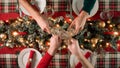 Family making a toast champagne to celebrate Christmas Royalty Free Stock Photo