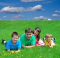 Family In Meadow