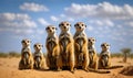 A family of meerkats Royalty Free Stock Photo