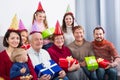 Family members making family photo Royalty Free Stock Photo