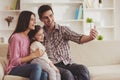 Family Members Making Selfie.